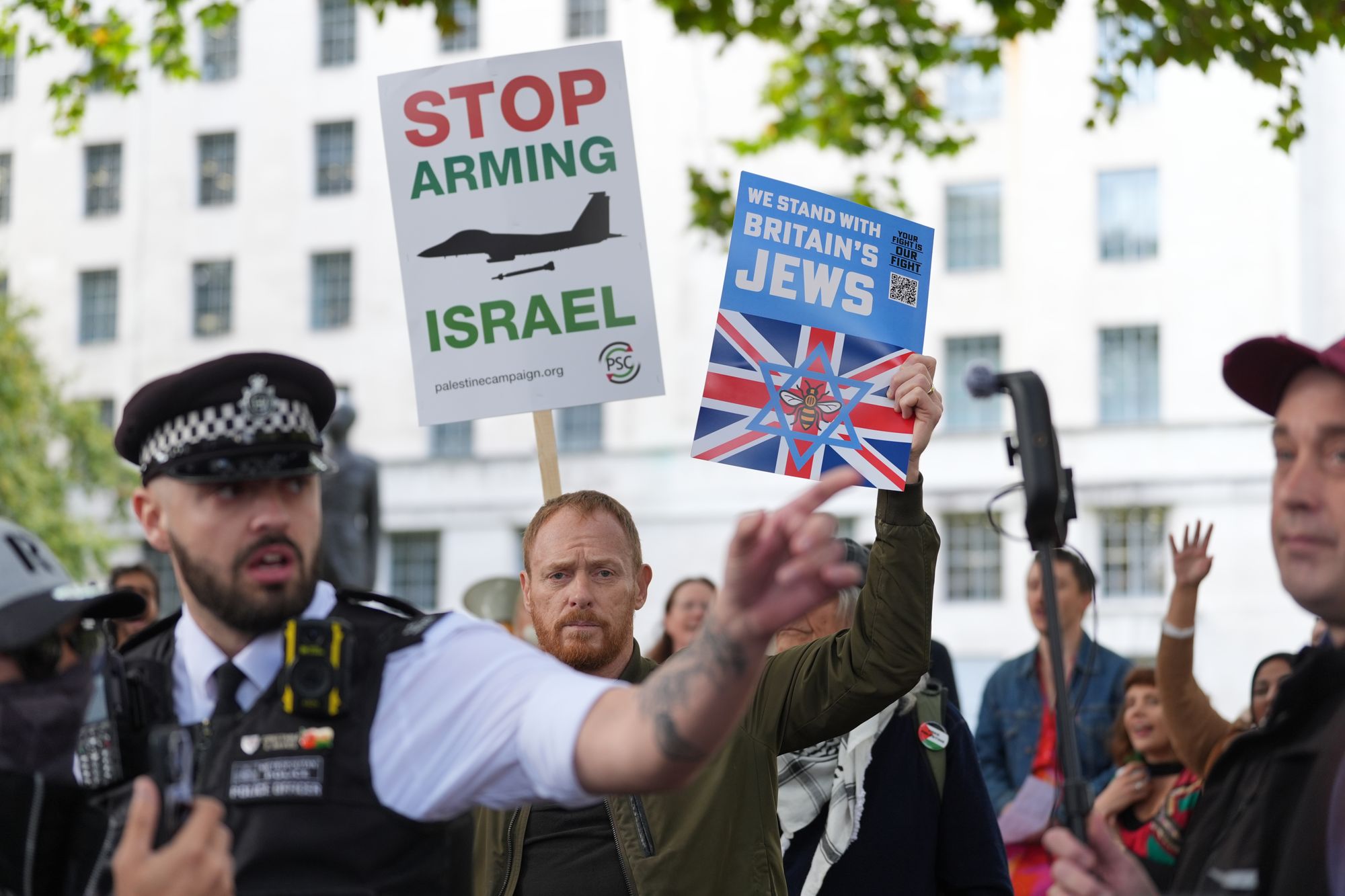 Another pro-Israel demonstrator seen in the crowds at the march