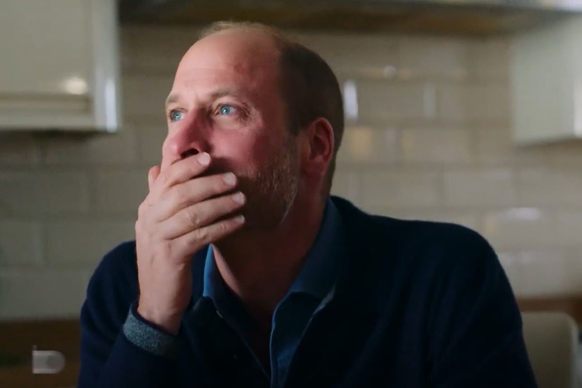 ‘Are you ok?’ Touching moment tearful William is comforted by widow who lost her husband and baby within days