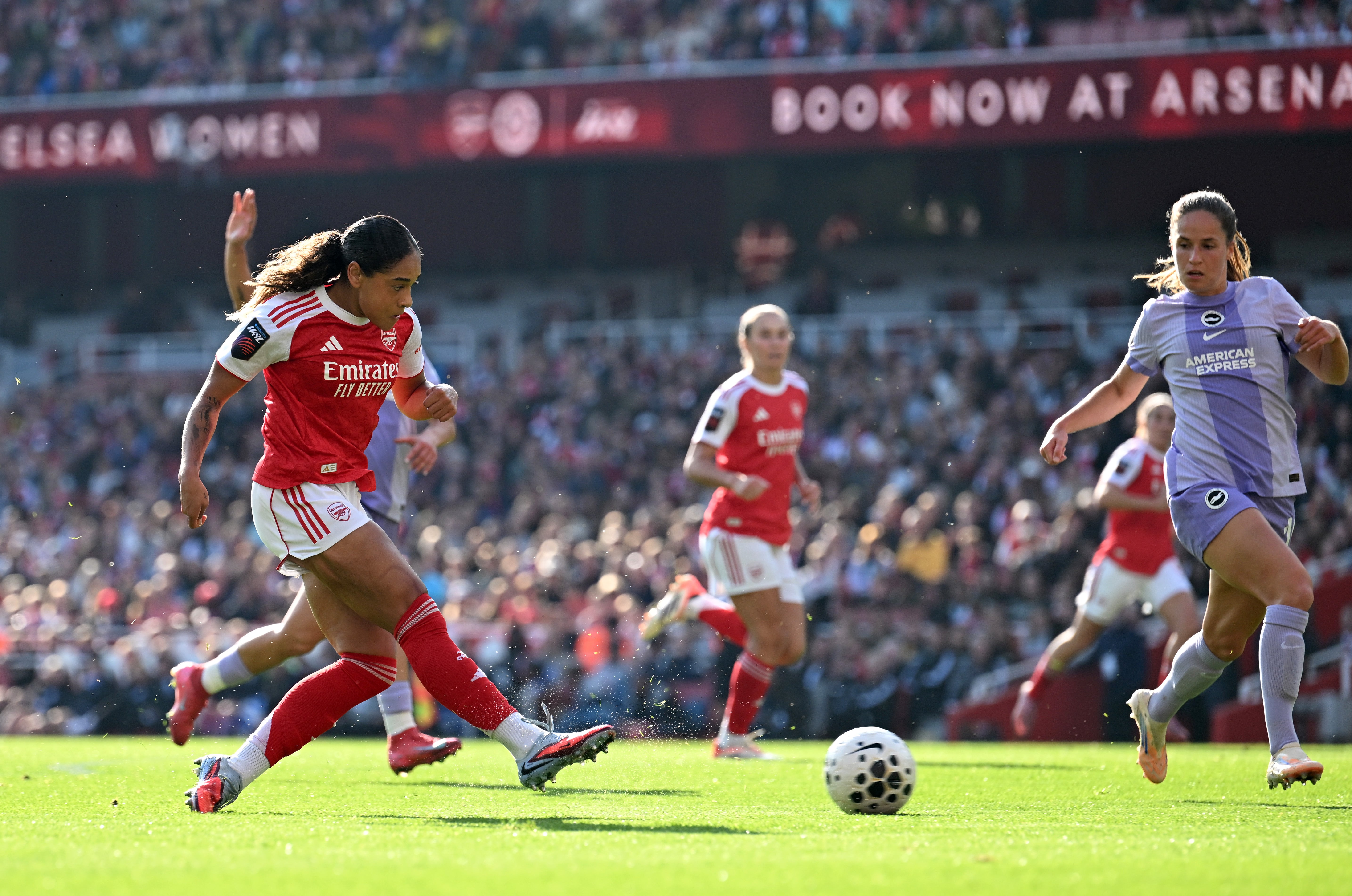 Olivia Smith's cross deflected in