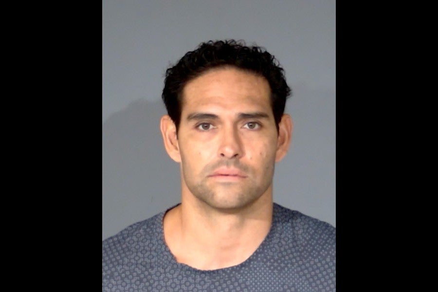 Retired NFL quarterback Mark Sanchez was booked in an Indianapolis jail after allegedly attacking an elderly truck driver earlier this month