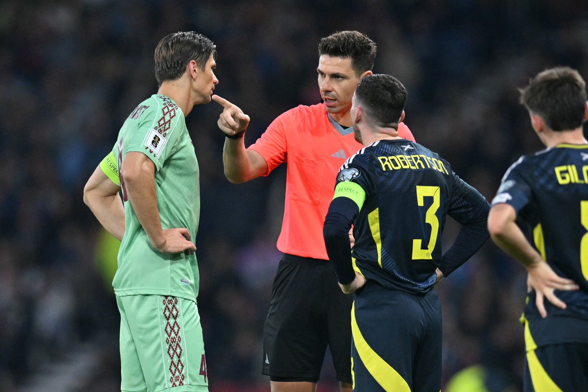 Scotland v Belarus live: Hosts rescued by VAR after conceding shock equaliser in crucial World Cup qualifier