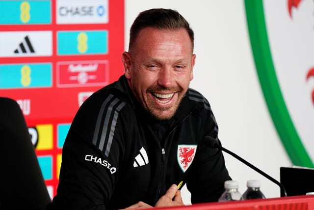 Wales manager Craig Bellamy is in an upbeat mood ahead of the vital World Cup qualifier against Belgium (Jacob King/PA)