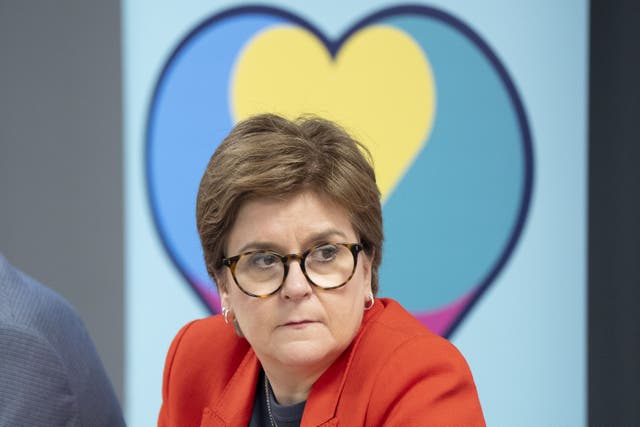 Former first minister Nicola Sturgeon at a fringe event for The Promise Scotland and Who Cares? Scotland during the second day of the SNP annual conference (Jane Barlow/PA)