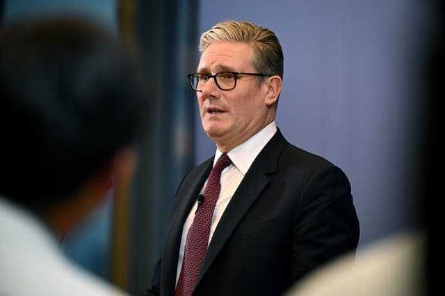 Prime Minister Sir Keir Starmer called for the momentum from the ceasefire between Israel and Hamas to be seized (Leon Neal/PA)