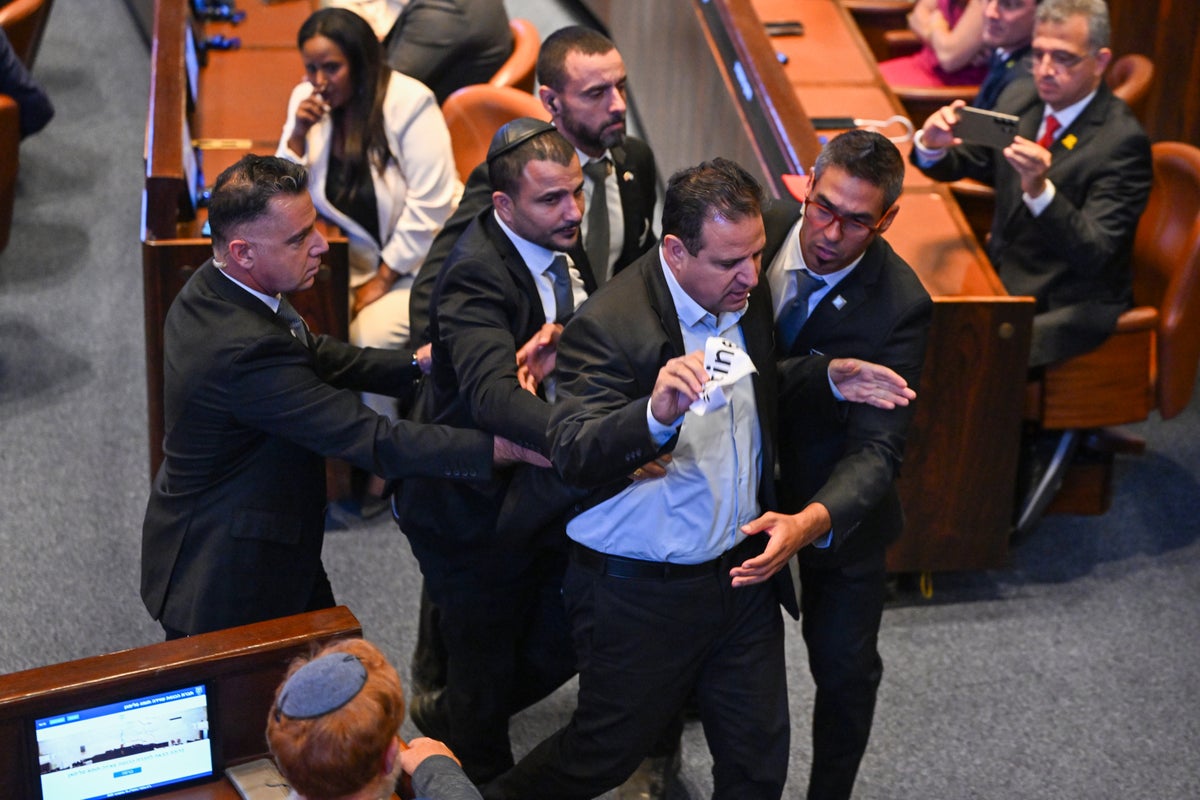 Trump-Israel latest: Protests interrupt president’s Knesset speech after all hostages released from Gaza