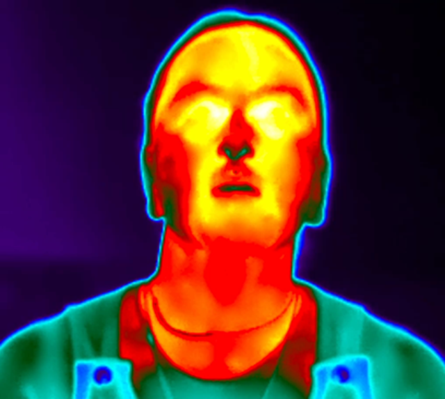 <p>Thermal imaging shows how our noses drop in temperature by between three and six degrees when we are stressed</p>