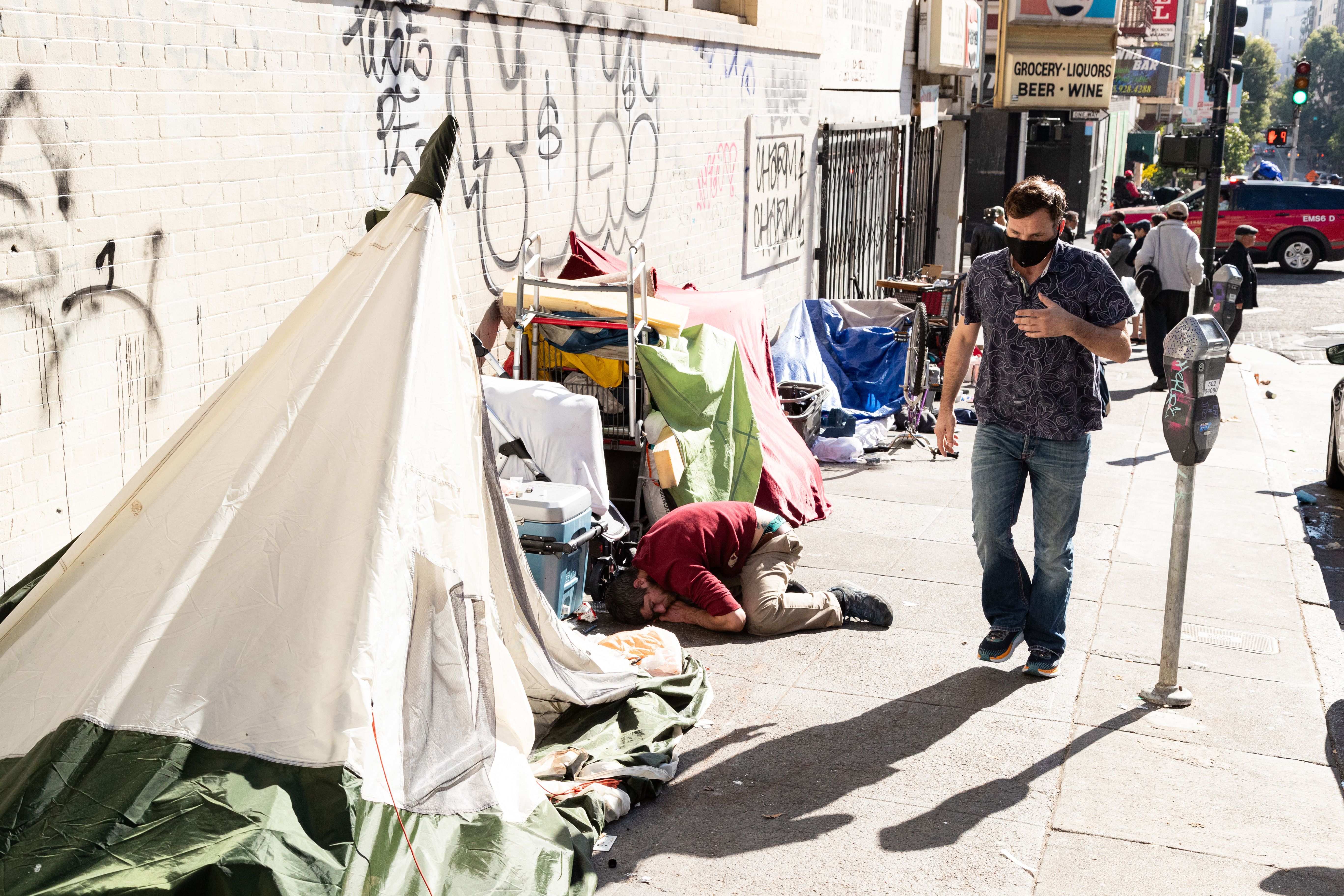 Musk said that downtown San Francisco, pictured here in 2023, is ‘a drug zombie apocalypse’