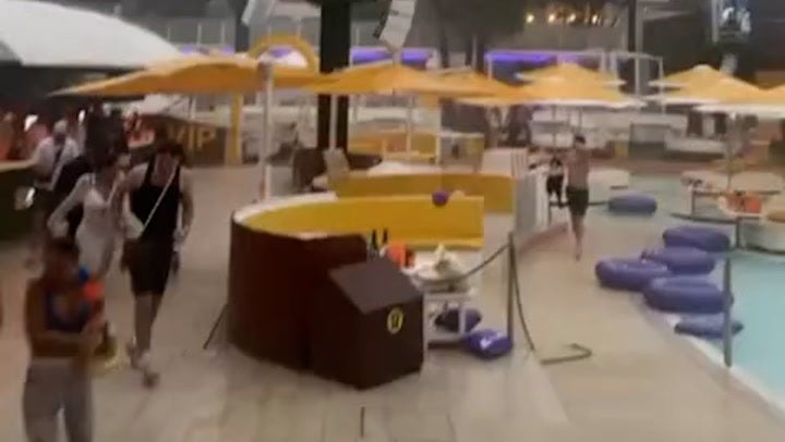 <p>Storm Alice forces Wayne Lineker’s Ocean Beach Club to close.</p>