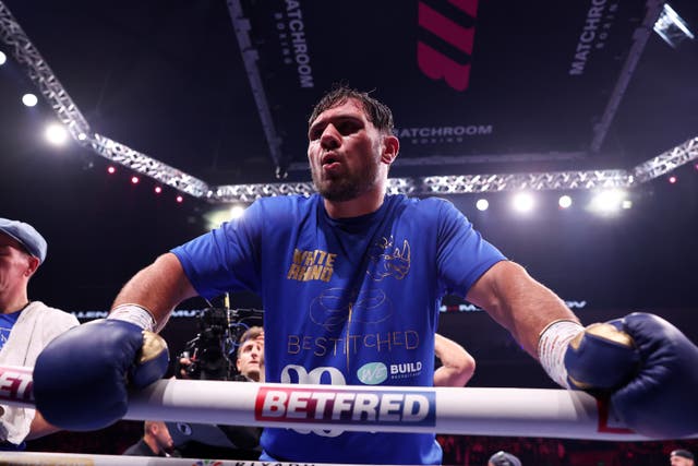 <p>Dave Allen moments after his loss to Arslanbek Mahmudov</p>