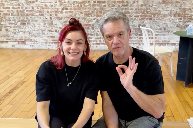 <p>Dianne Buswell and Stefan Dennis on 'Strictly: It Takes Two'</p>