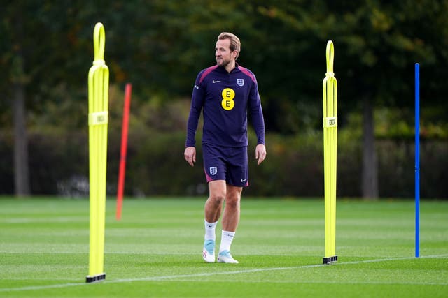 Harry Kane is available for England’s trip (Joe Giddens/PA)