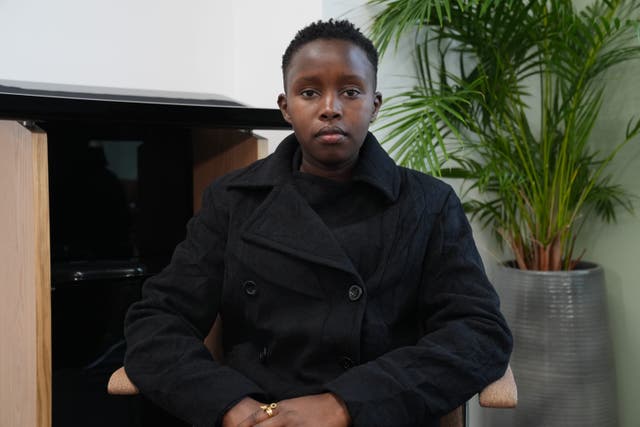 Esther Njoki, the niece of Agnes Wanjiru, speaking to the PA news agency at the offices of legal firm Leigh Day in London (Lucy North/PA)