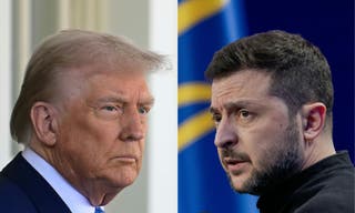 Vloadimir Zelanski Donald Trump chamou Trump de mediador da paz como a Ucrânia quando fez um telefonema em 8 de outubro de 2012 no Oriente Médio.