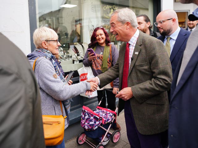 <p>Nigel Farage has been out on the campaign trail for the Caerphilly Senedd by-election</p>