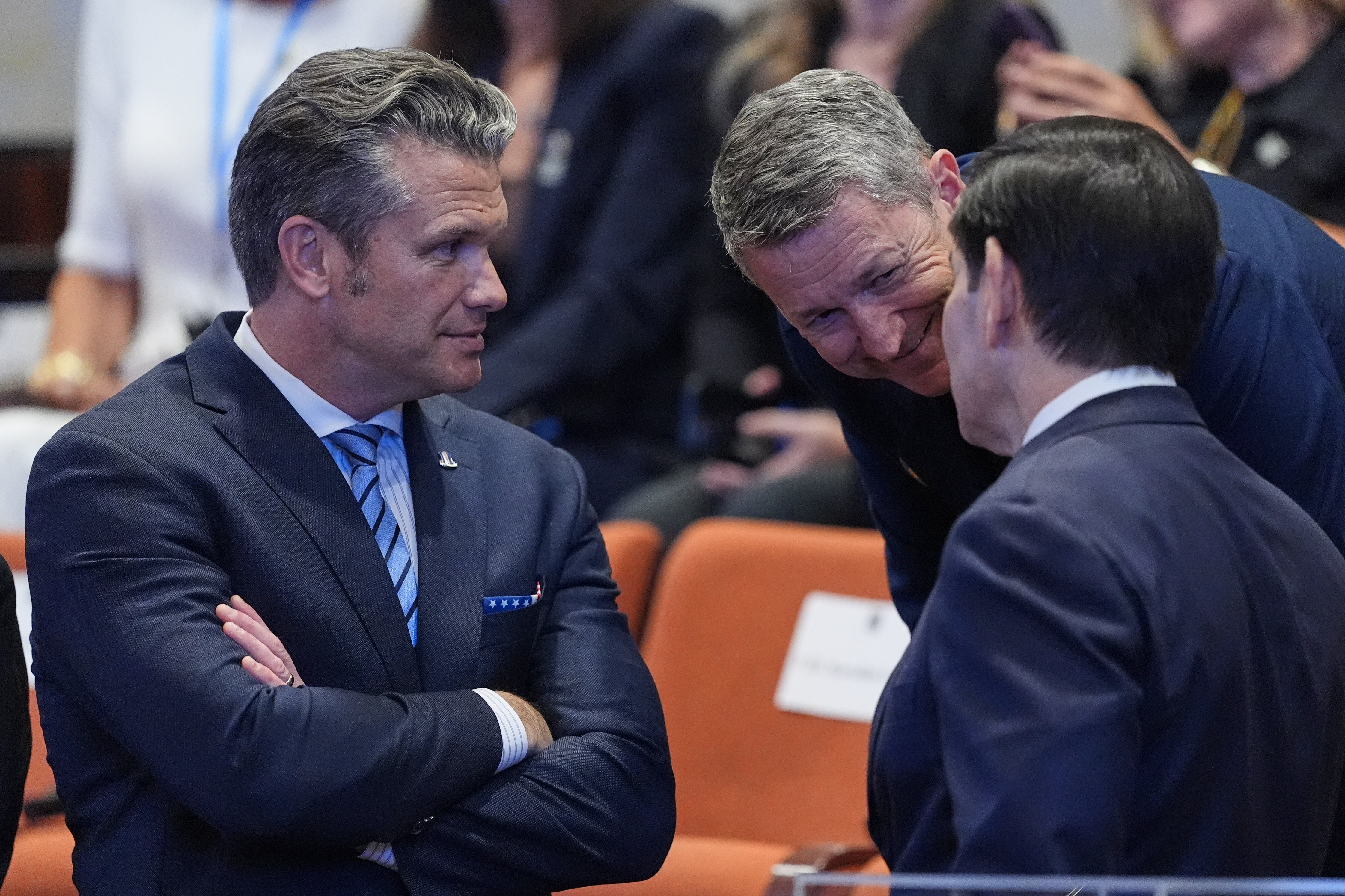 Hegseth, Caine and Rubio in conversation