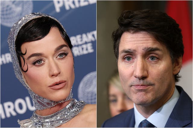 <p>Katy Perry y Justin Trudeau </p>