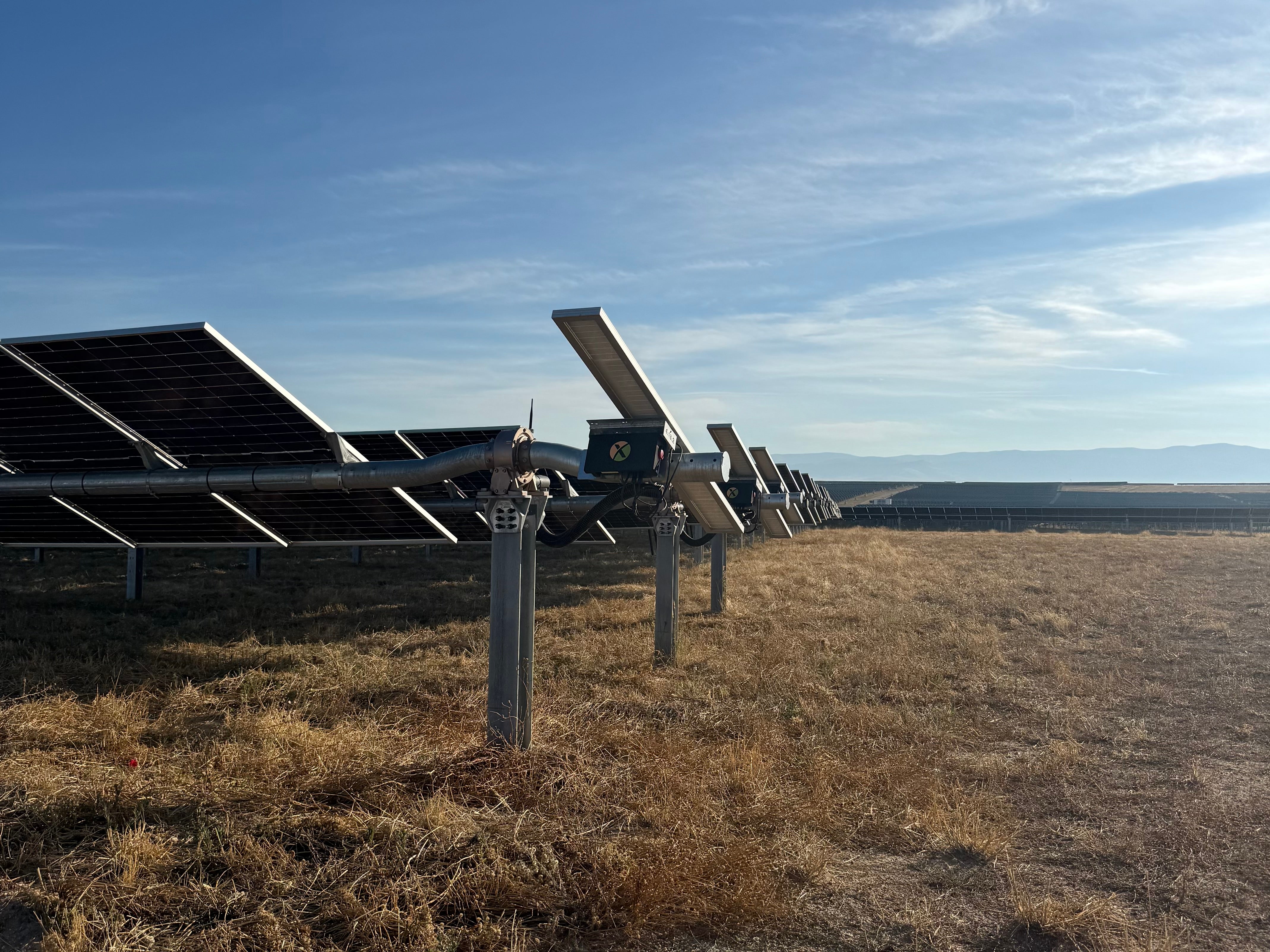 Solar panels at the 131MW solar farm developed by ib vogt in Segovia, Spain. (Rebecca Speare-Cole/PA)