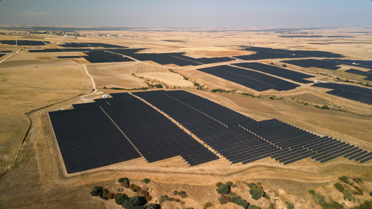 The Castaño solar farm outside the Spanish city of Segovia, which started operating earlier this year. (Apple)