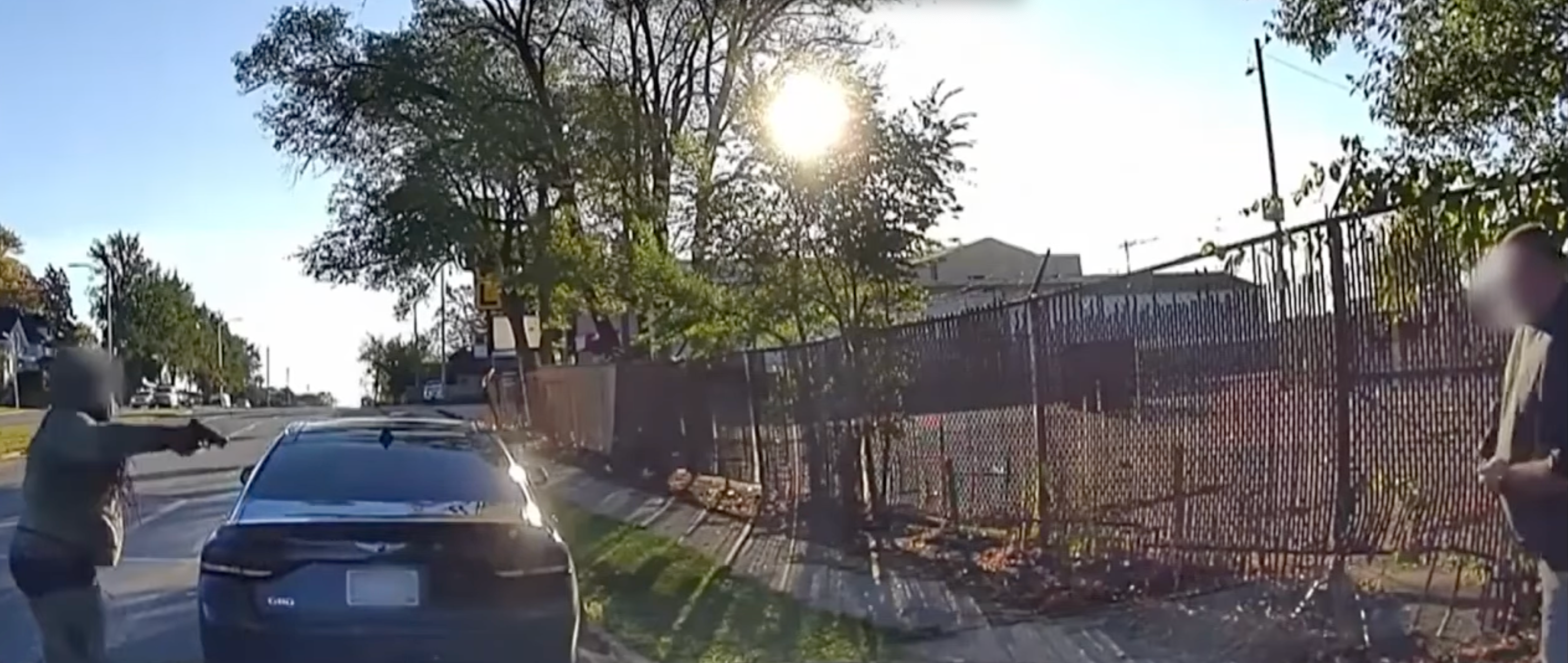 In the video, Wilks can be seen hitting the police officer in the face with a gun leading the cop to open fire