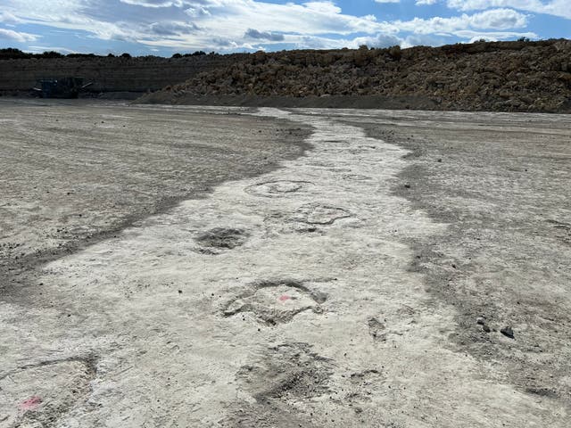 <p>The 220m 'dinosaur highway' discovered in Oxfordshire</p>