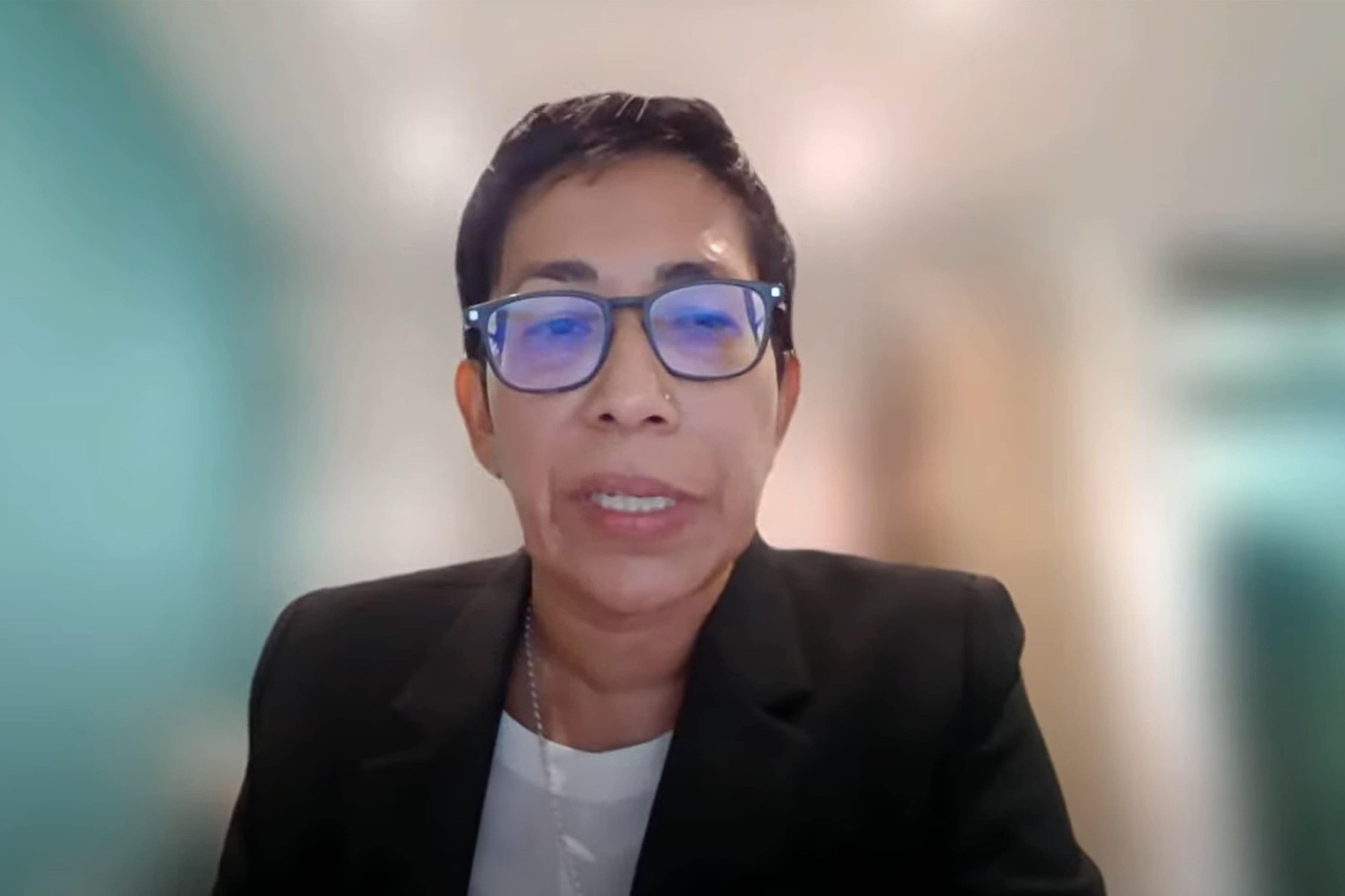 Maya Sikand KC making an opening statement on behalf of Peter Francis (Undercover Policing Inquiry/PA)