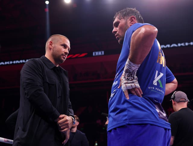 <p>Dave Allen (right) with Matchroom Boxing CEO Frank Smith</p>