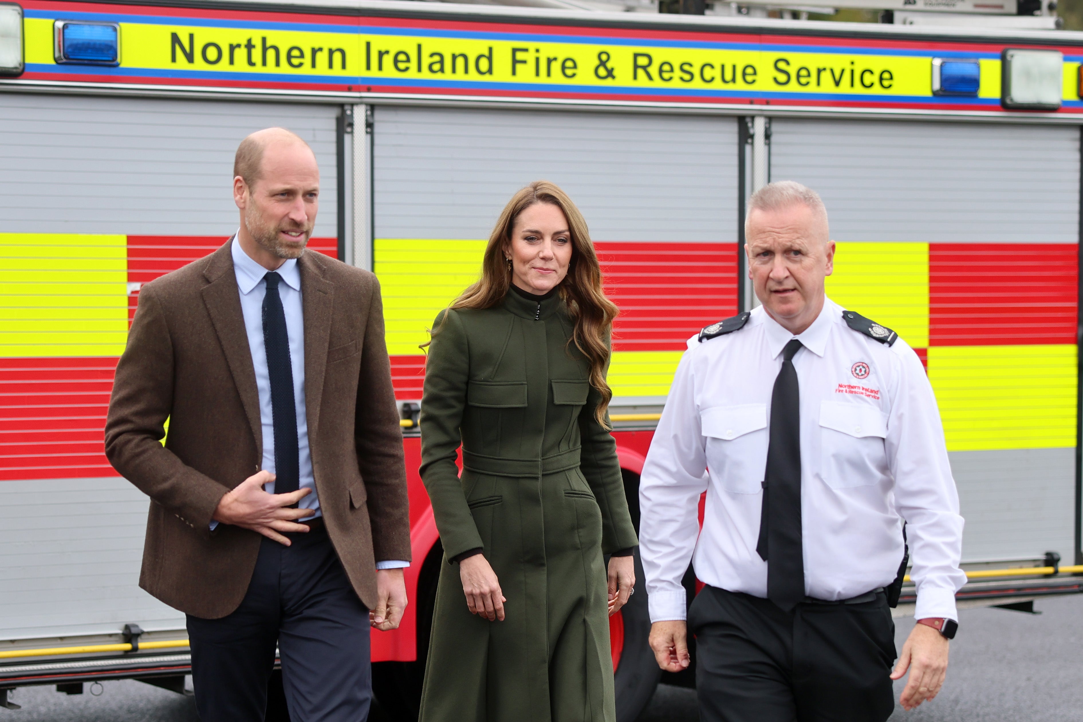 Kate and William meet firefighters on surprise trip to Northern Ireland