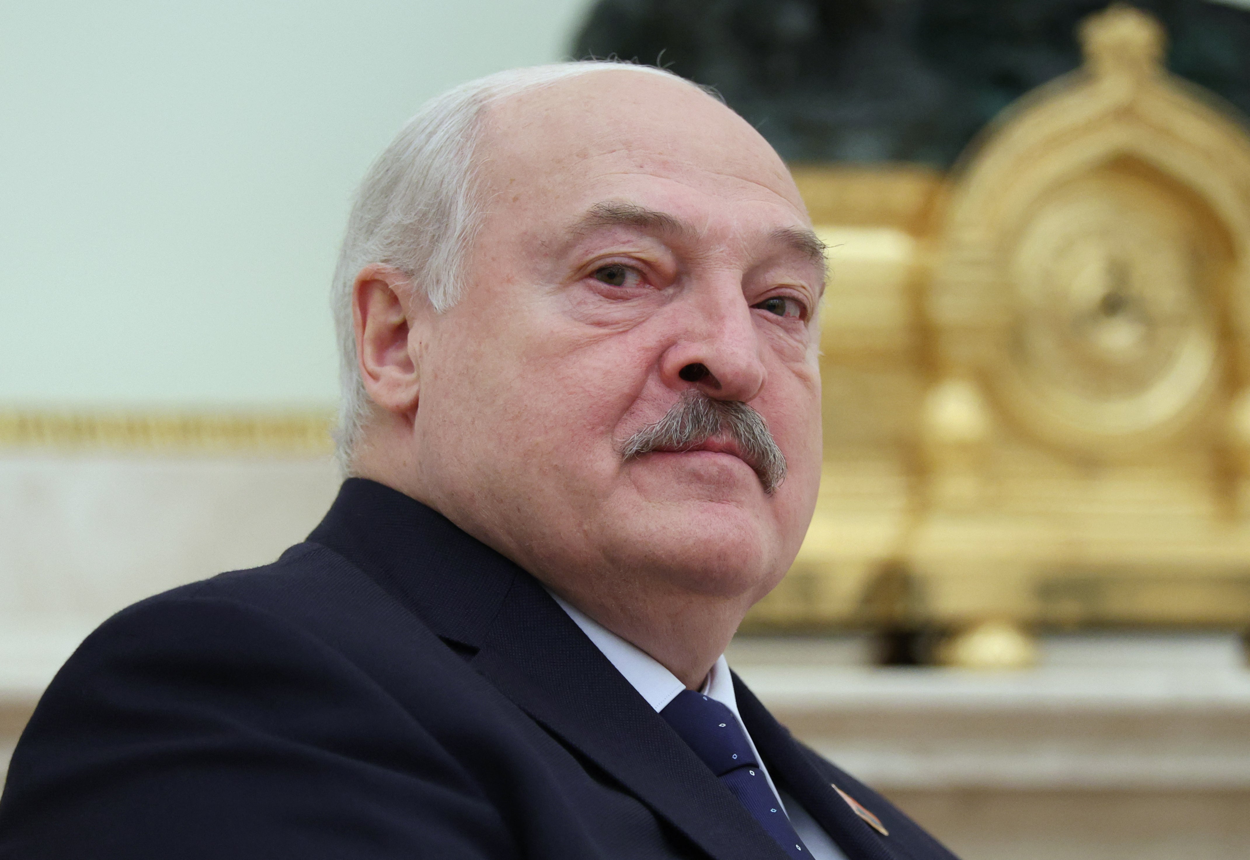 Belarus's President Alexander Lukashenko visits the Kremlin on September 26 2025