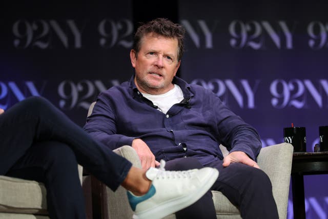 <p>Michael J Fox speaks onstage during Michael J. Fox and Nelle Fortenberry in Conversation with Donny Deutsch: Future Boy at 92NY on 13 October, 2025</p>