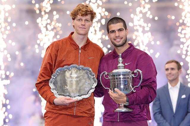 <p>Alcaraz y Sinner se reencuentran un mes después del US Open</p>