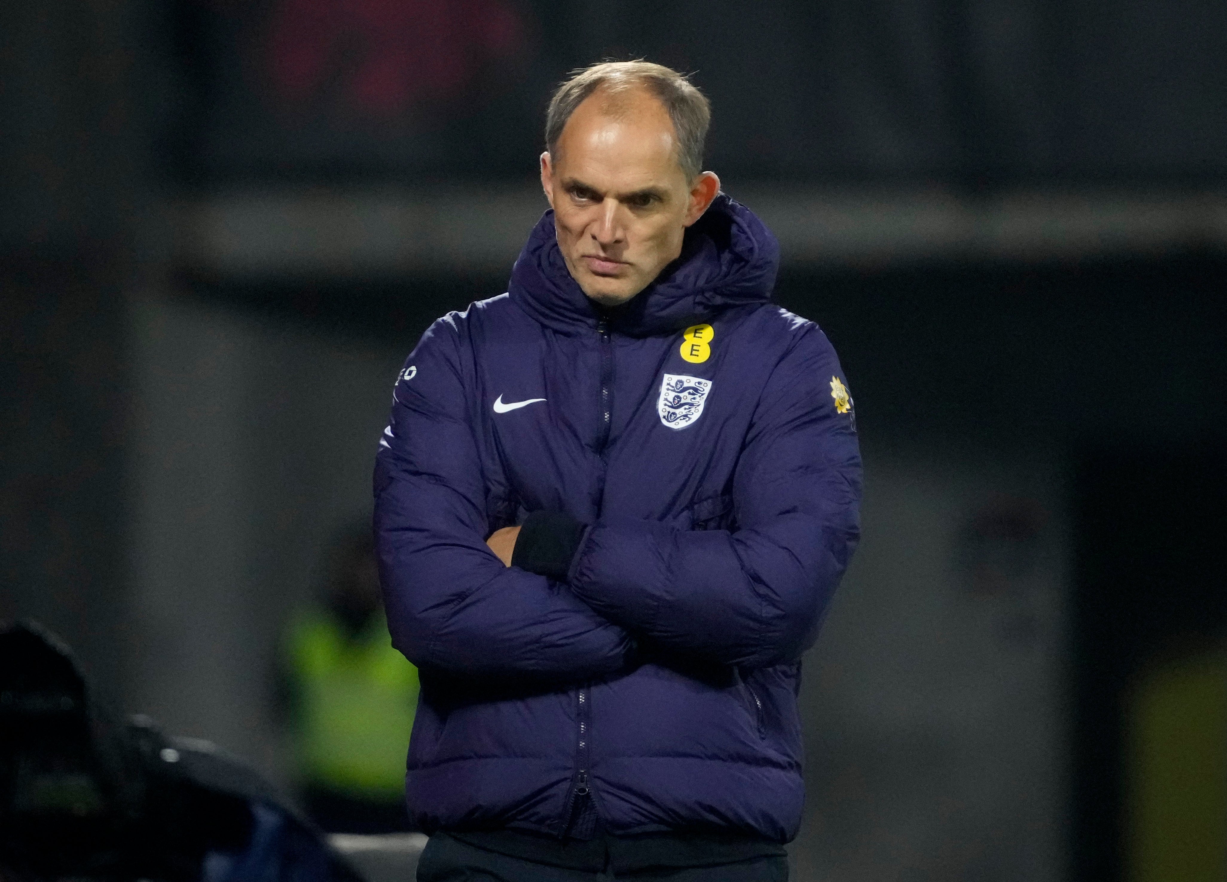 Thomas Tuchel was the subject of sarcastic chants from England's away support