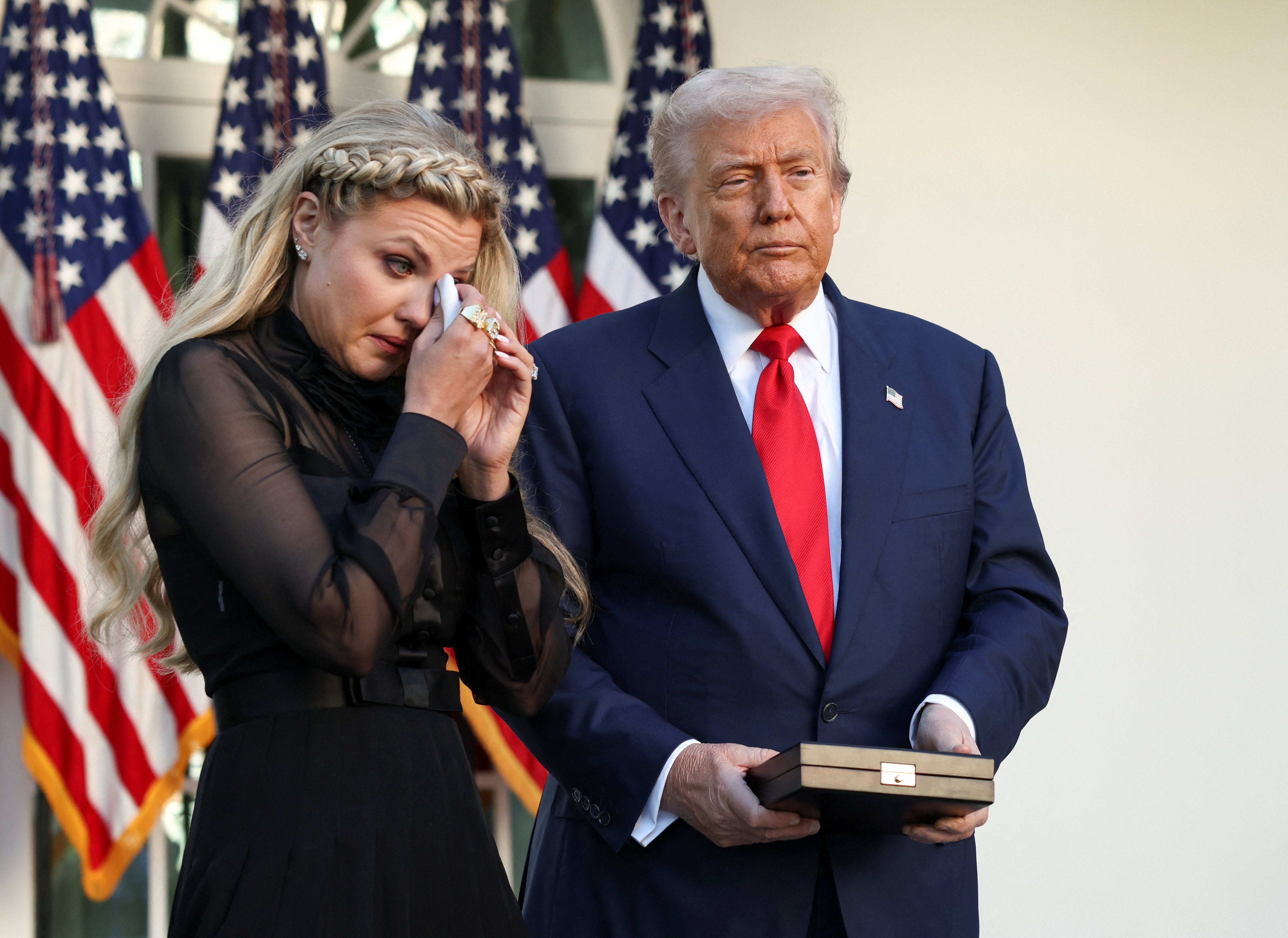 Trump praises self in speech as Charlie Kirk's widow accepts Presidential  Medal of Freedom on his behalf: Live updates | The Independent
