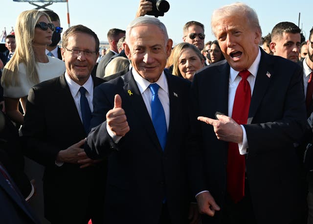 <p>Trump made a trip to Israel on Monday, where he received a very warm welcome</p>