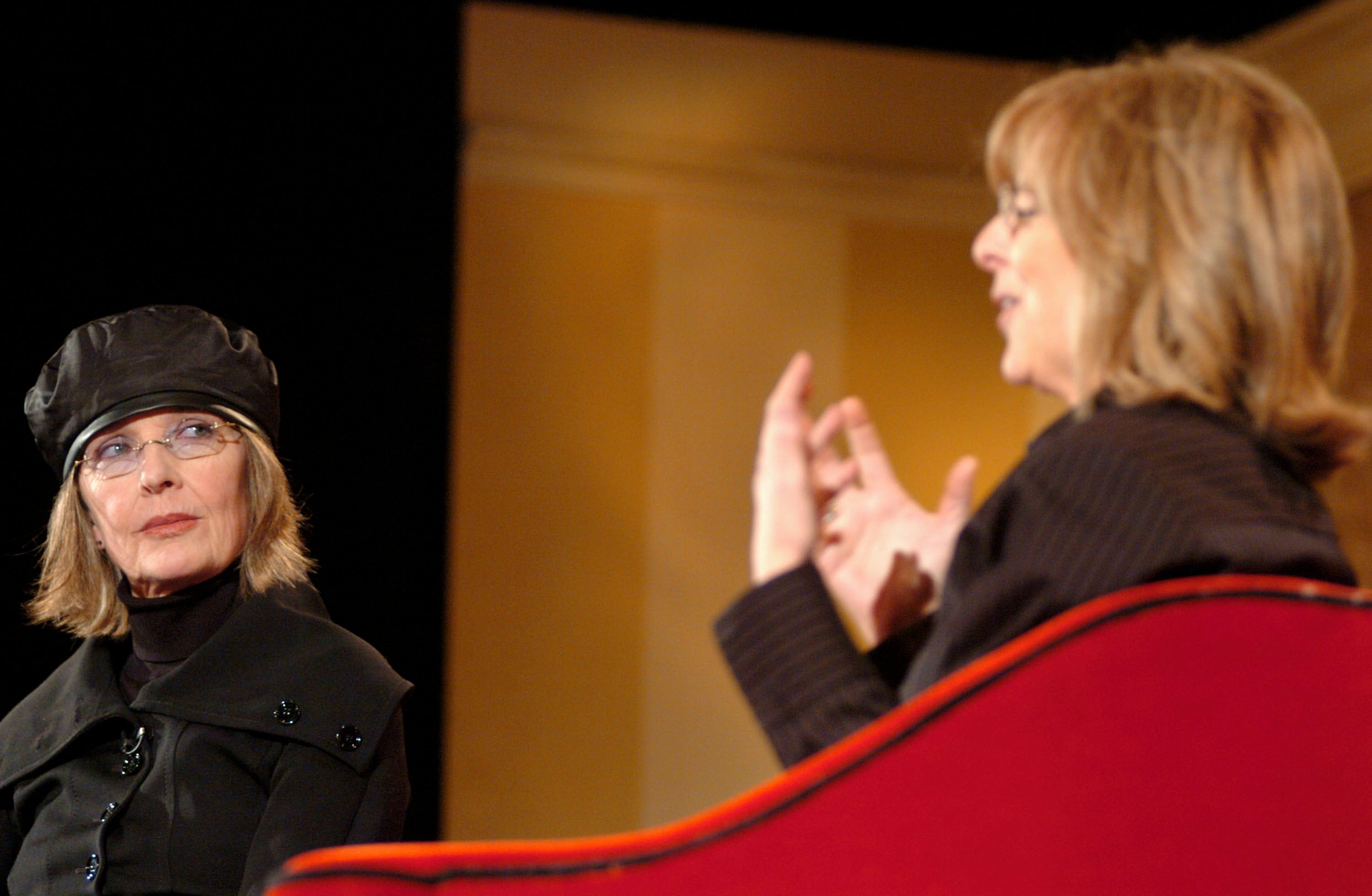 Diane Keaton is interviewed by 'Something's Gotta Give' director Nancy Meyers at the HBO US Comedy Arts Festival