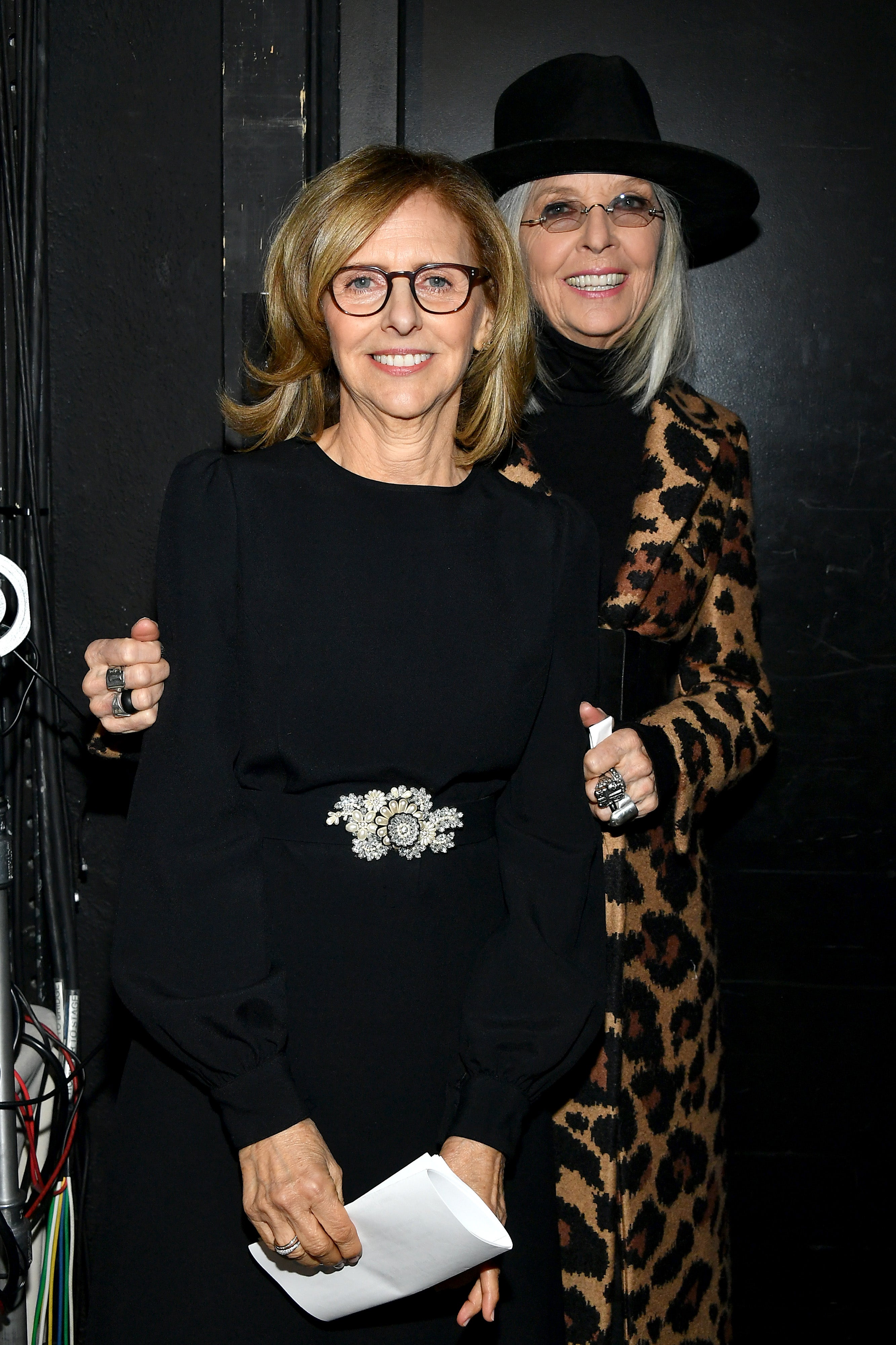 <p>Nancy Meyers and Diane Keaton at the 2020 Writers Guild Awards West Coast Ceremony in Beverly Hills, California, in 2020</p>