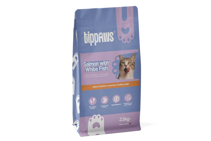 Best cat food IndyBest review Tippaws salmon and white fish dry cat food for neutered cats