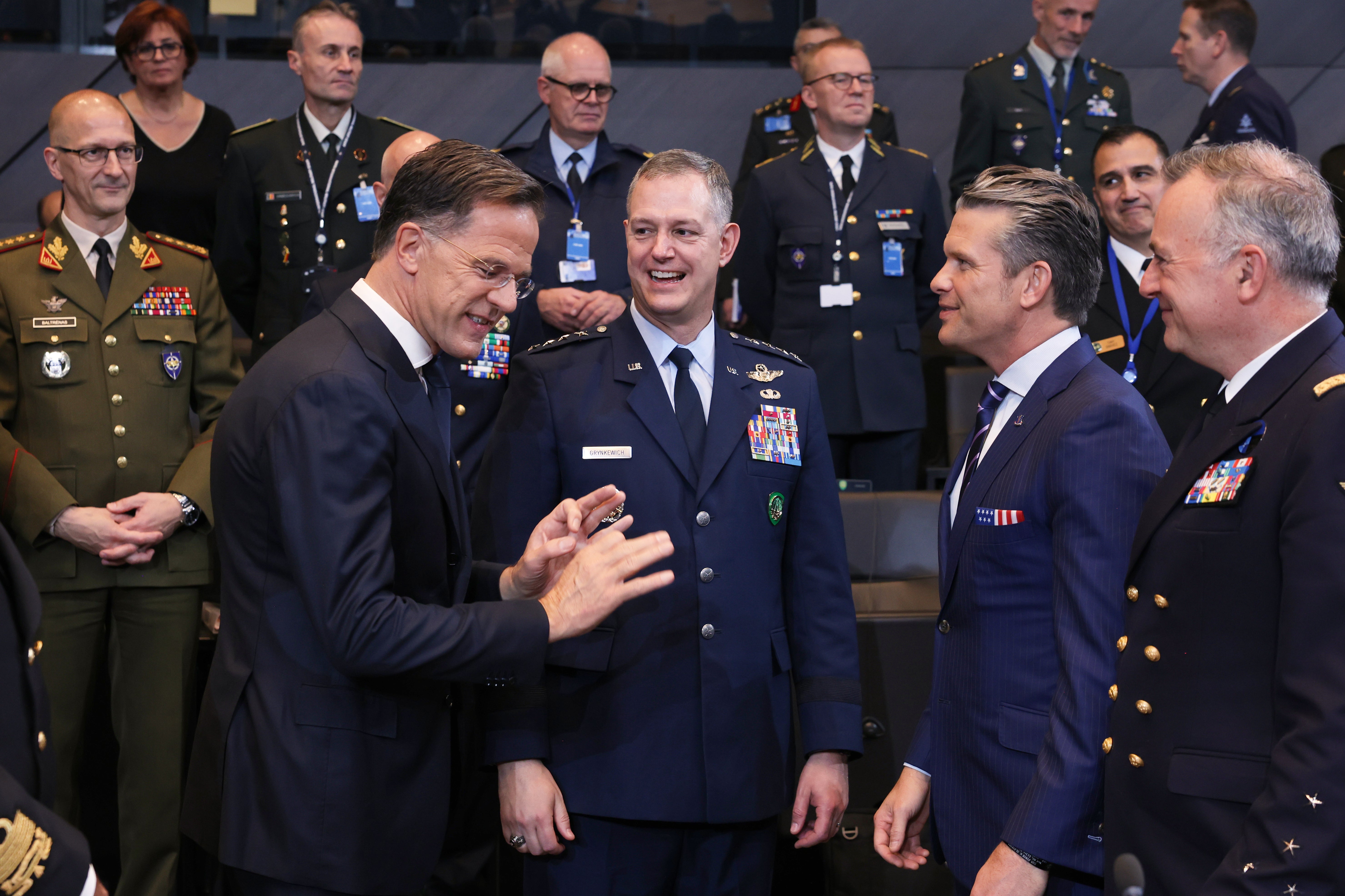 Nato leaders are meeting on Wednesday morning