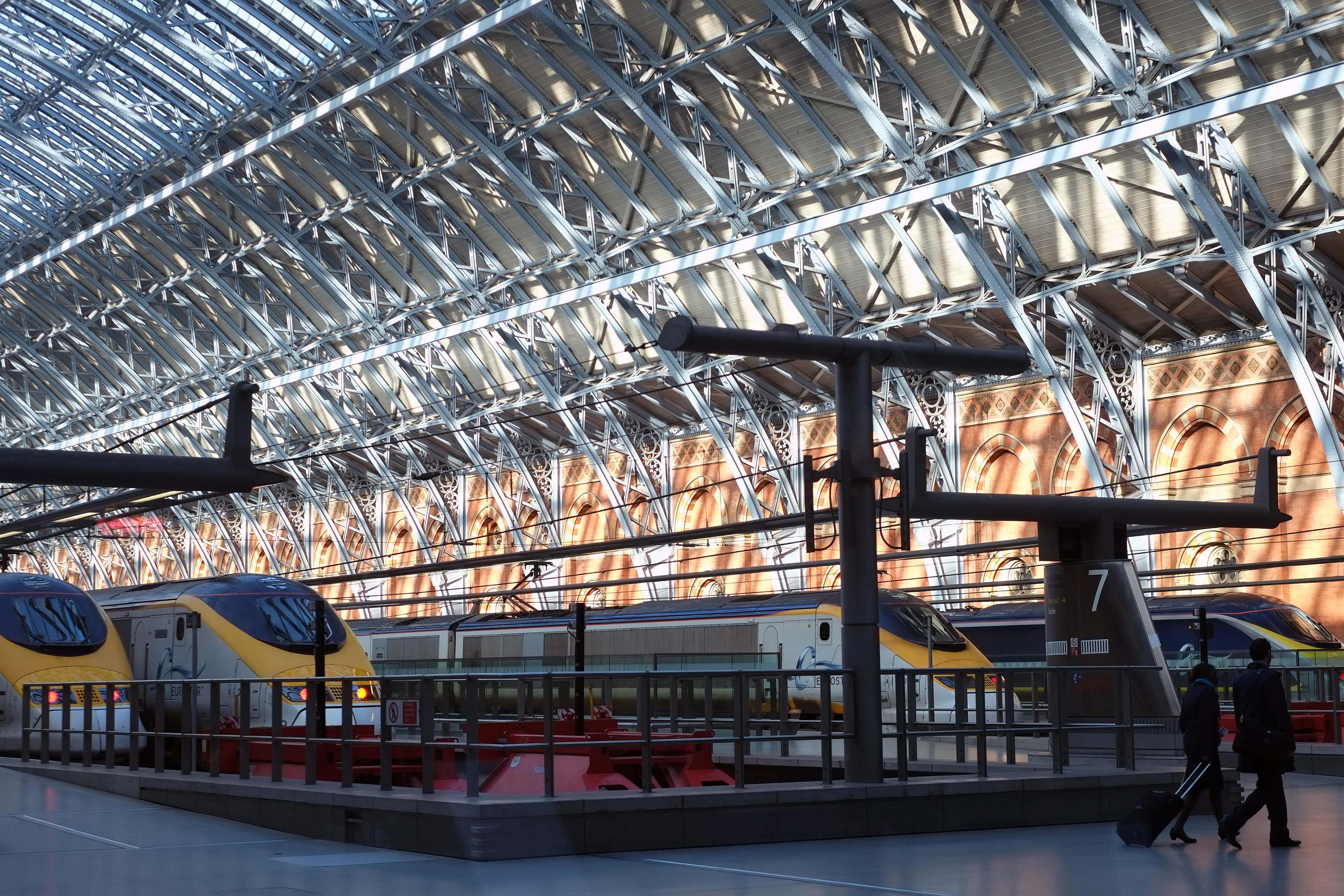 Eurostar trains at St Pancras International in London (Alamy/PA)