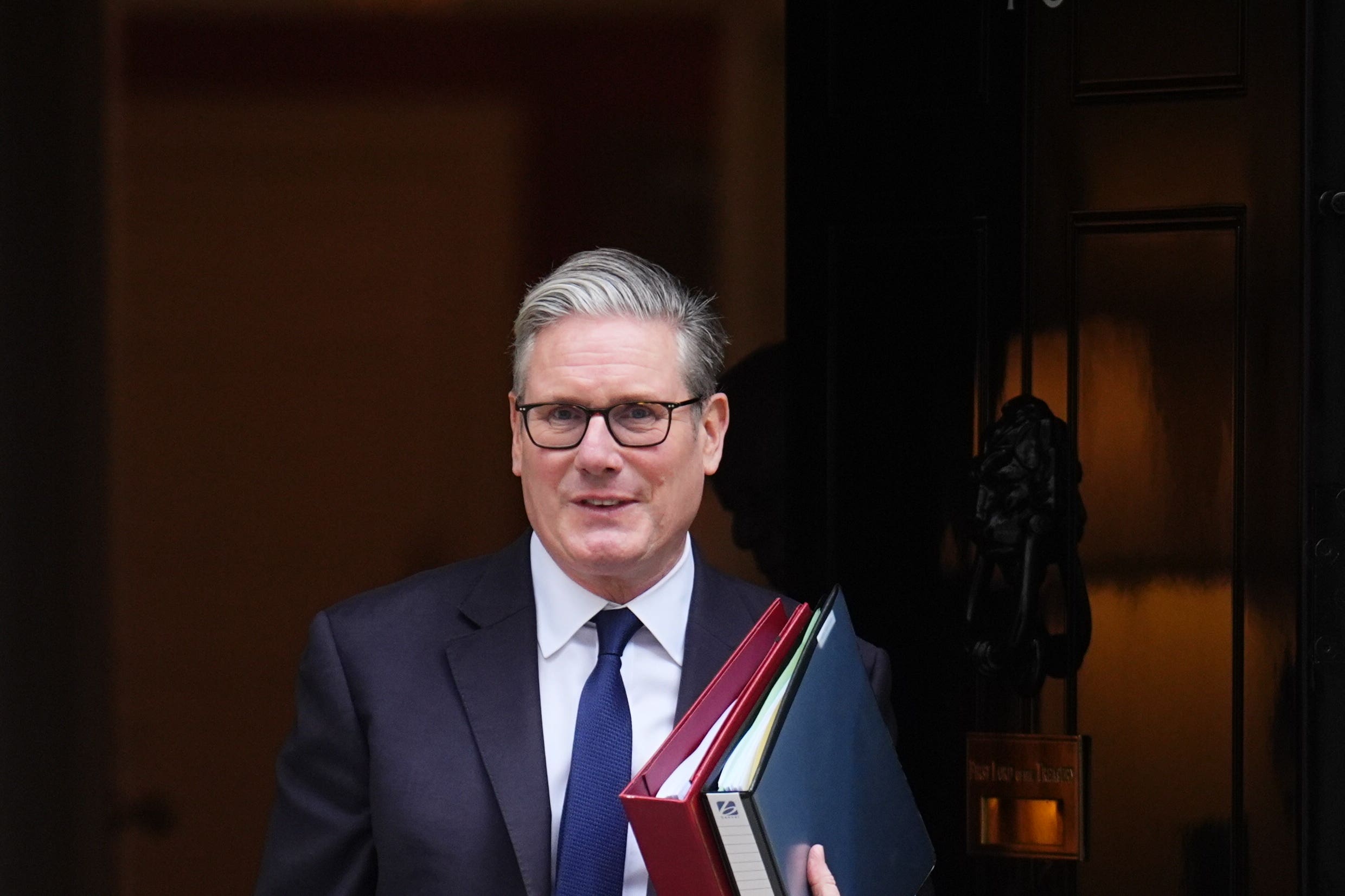 Prime Minister Sir Keir Starmer departs 10 Downing Street, London, to attend Prime Minister’s Questions at the Houses of Parliament (James Manning/PA)