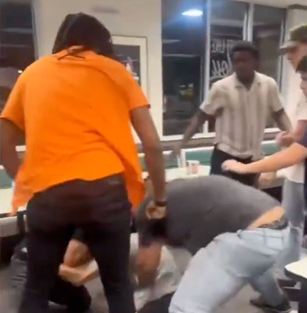 <p>A brutal fight broke out at a Texas Whataburger which led the police to make seven arrests </p>
