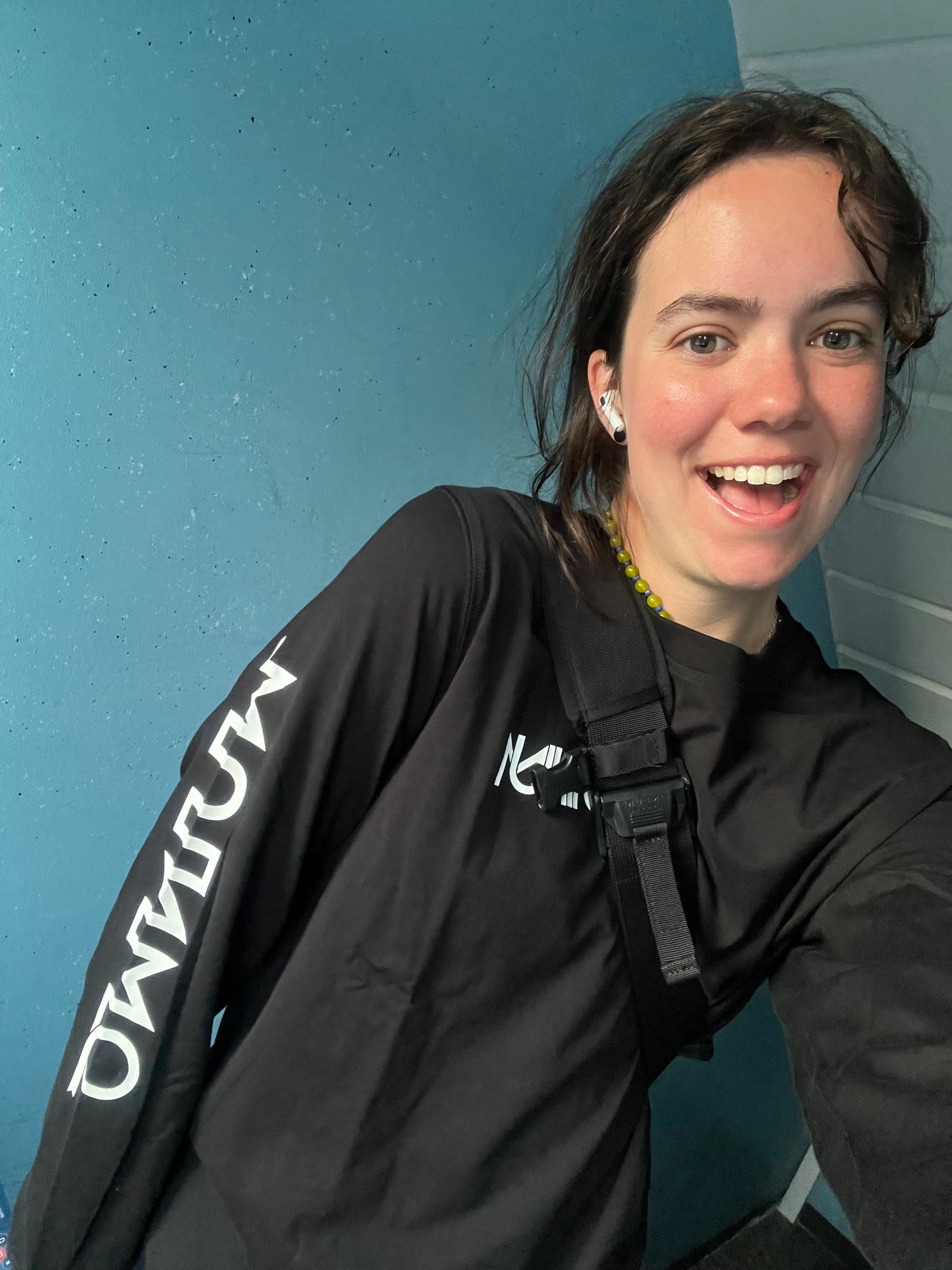Lenka cycles around Copenhagen using dumpsters like drive-by food shops and posts her finds online to raise awareness of food waste
