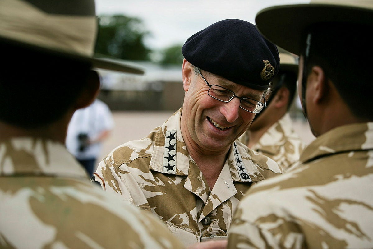 Field Marshal Lord Richards, pictured with the Gurkas in 2009
