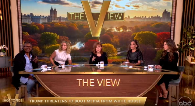 <p>The hosts of The View heaped praise on Fox News and Newsmax for refusing to sign the Pentagon's new press restrictions.</p>
