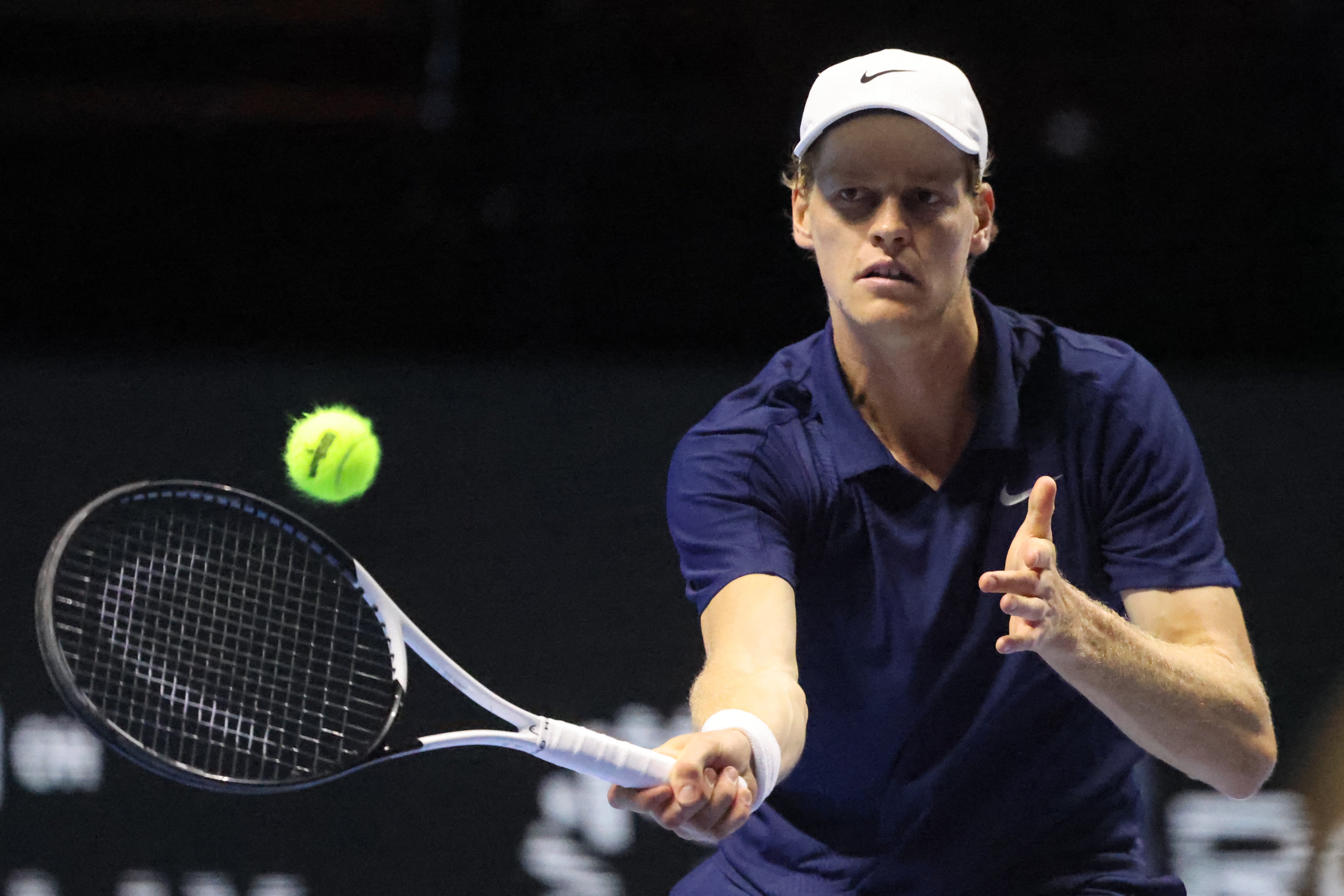 <p>Jannik Sinner said the ‘unusual’ court was very ‘bouncy’ </p>