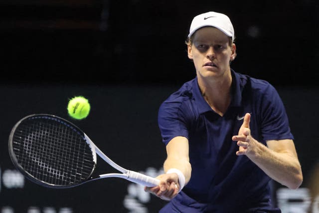 <p>Jannik Sinner said the ‘unusual’ court was very ‘bouncy’ </p>