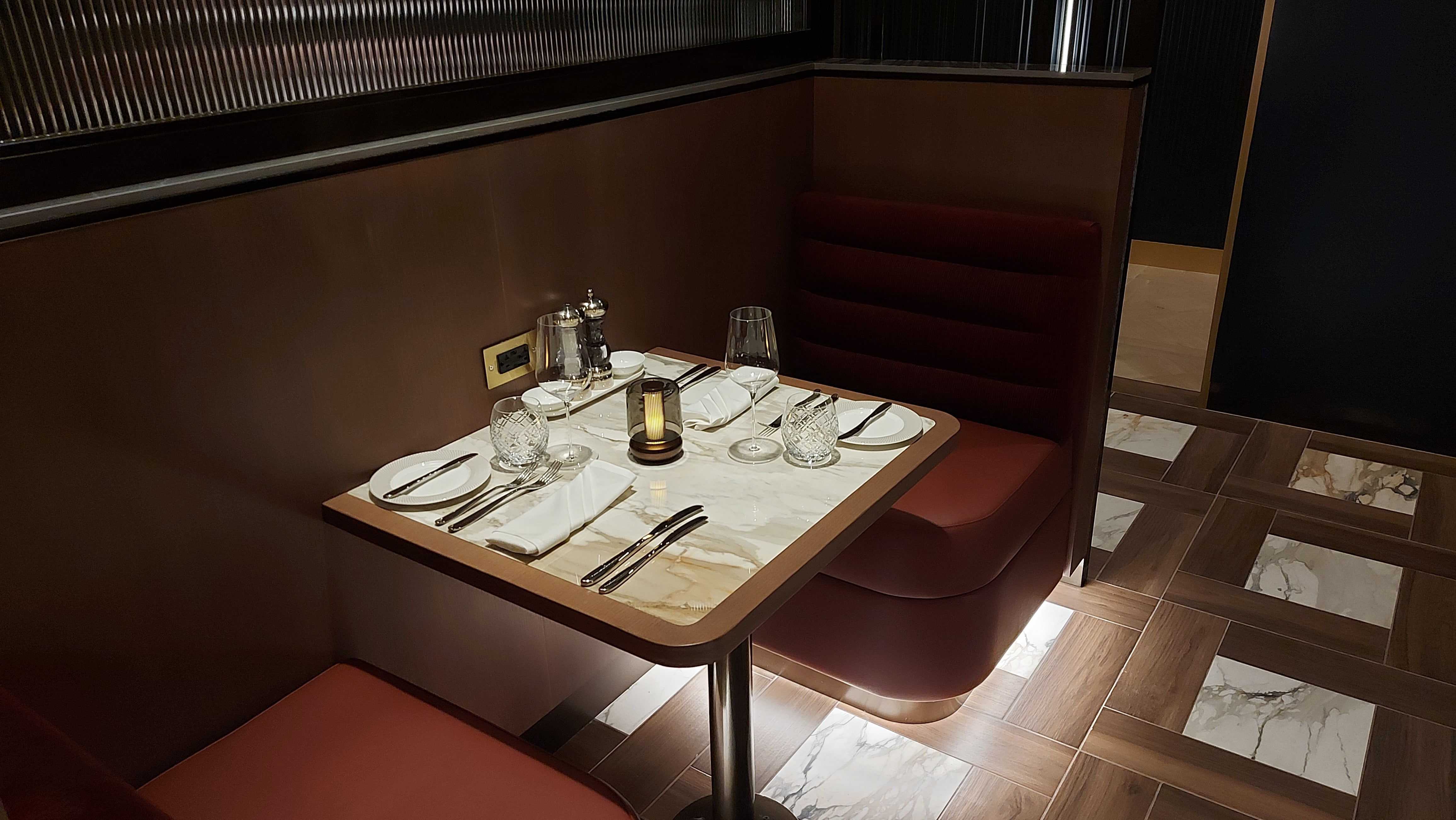 First class passengers are invited to enjoy an elevated a la carte dining experience in the Concorde Dining Room