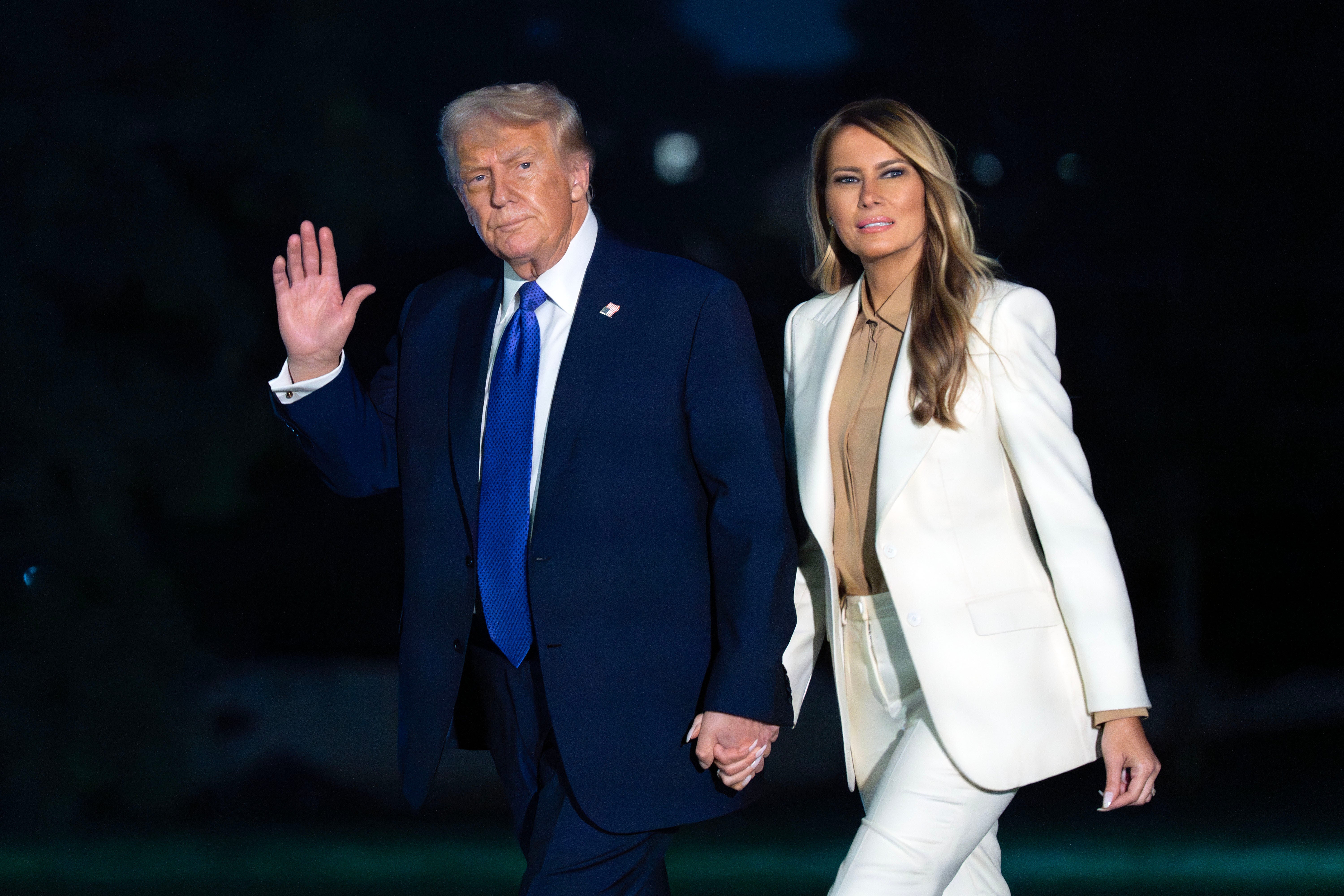 <p>President Donald Trump said his first night with First Lady Melania Trump in the White House was a ‘surreal experience’</p>