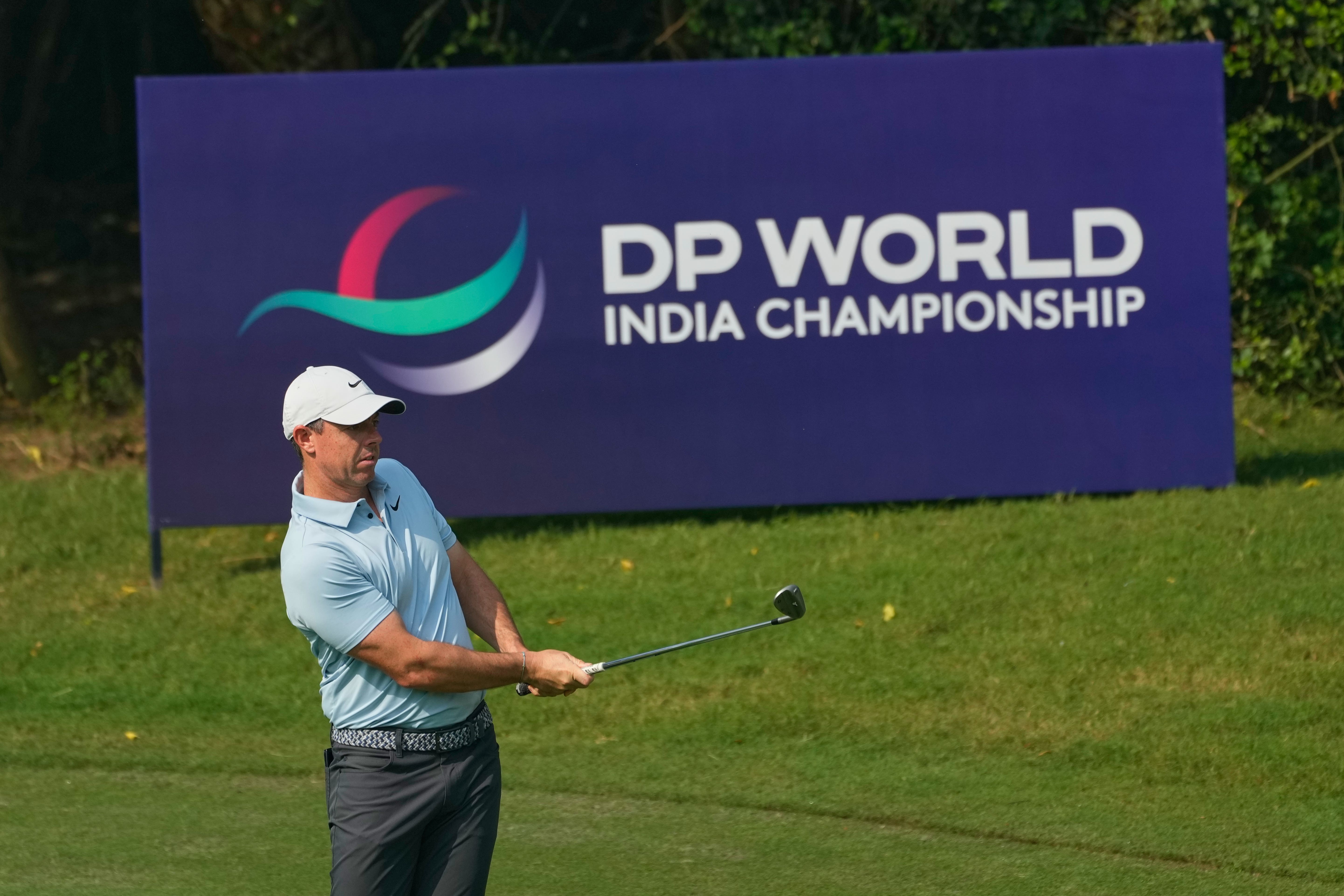 Rory McIlroy left the driver out of his bag for the first round in India (Manish Swarup/AP)