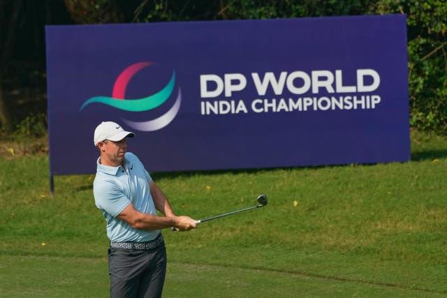 Rory McIlroy left the driver out of his bag for the first round in India (Manish Swarup/AP)