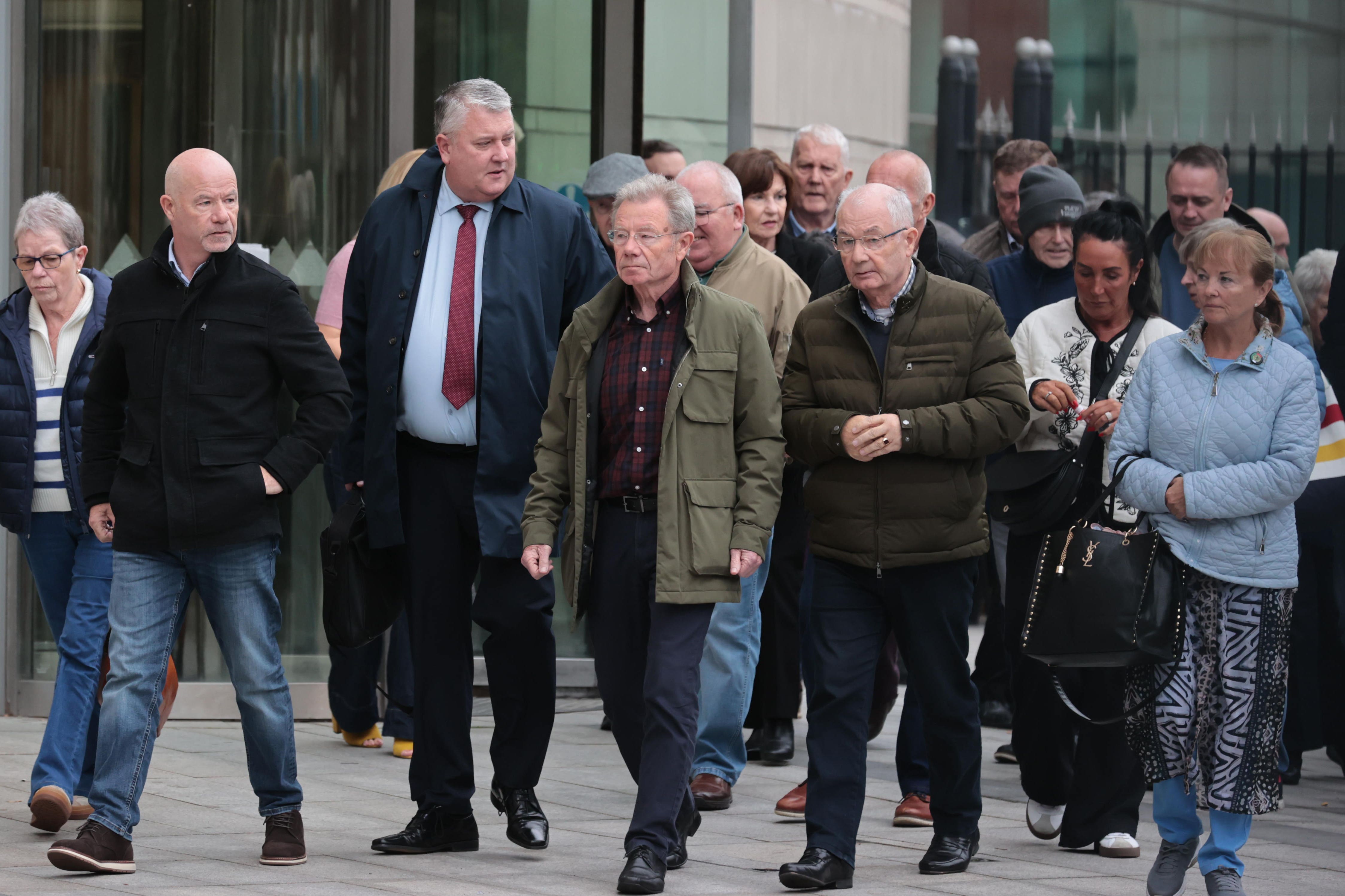 The brothers of victim William McKinney – who died on Bloody Sunday – and others attended Belfast Crown Court on Thursday (Liam McBurney/PA)